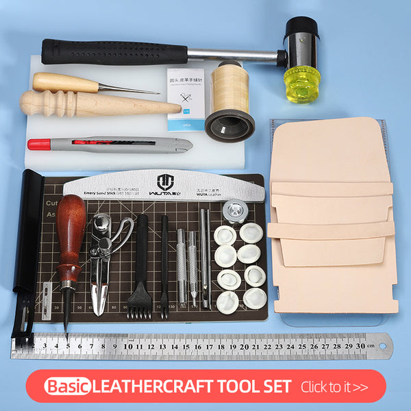 25Pcs Leathercraft Tools Set DIY Hand Sewing Stitching Carving Kit