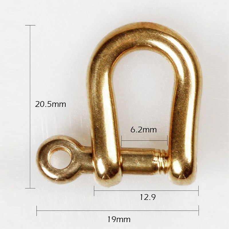 Solid Brass Bow Shackle D-ring Chain Hook | WUTA