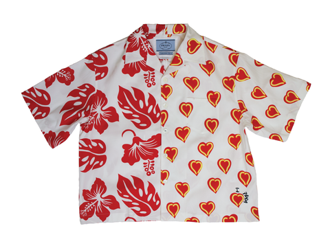 prada split bowling shirt