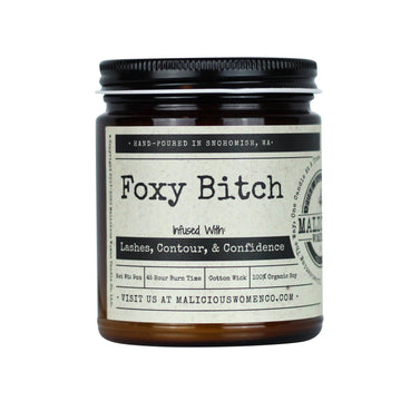 Malicious Women Candle Co - Foxy Bitch - Infused with Lashes, Contour, And Confidence
