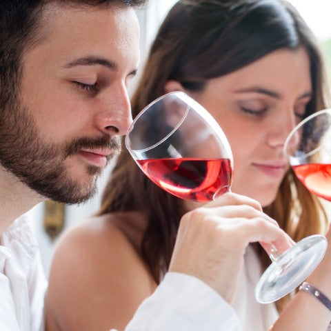 couple at wine tasting