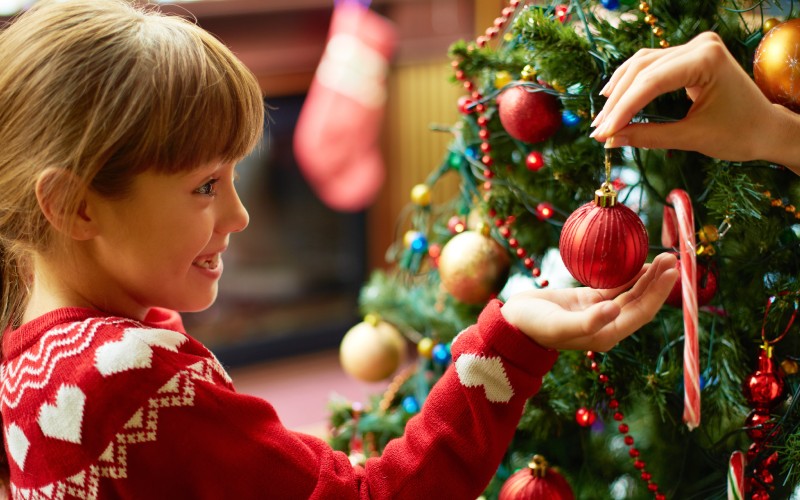 decorating fir tree