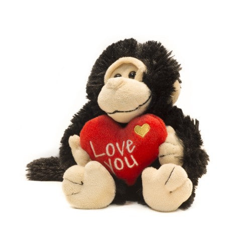monkey plushy toy with i love u-sign