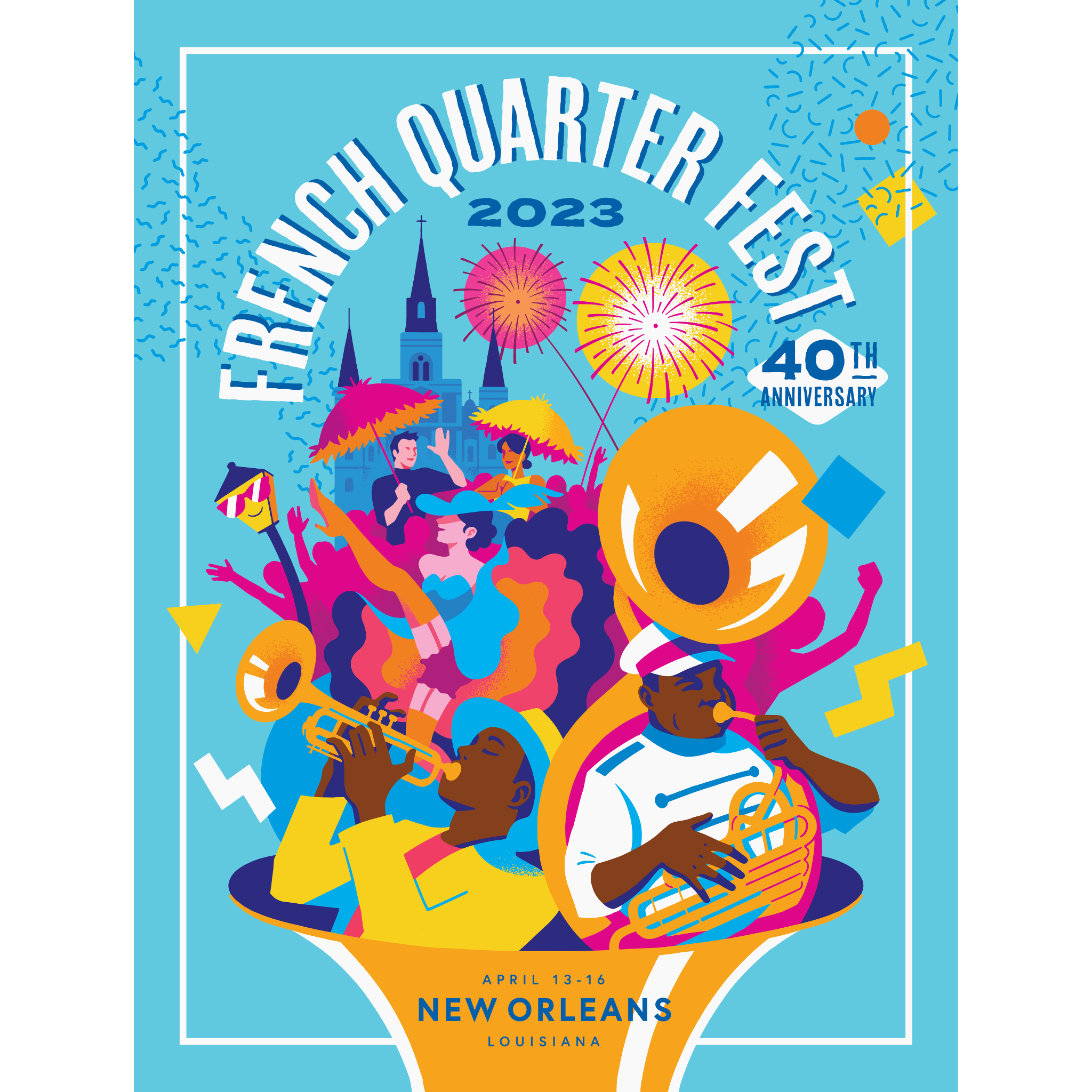2023 French Quarter Festival Poster French Quarter Festivals, Inc.