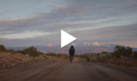 Biking on a mountain road