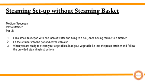 steaming sans basket