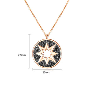 Cubic Zirconia Celestial Star Pendant Necklace
