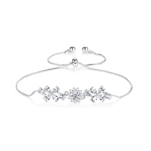 Load image into Gallery viewer, Shimmering and Dainty Floral Infinity Adjustable Bracelet
