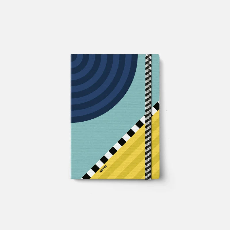 papier tigre hardcover canvas A5 dot grid notebooks, assorted Pistes - Echo