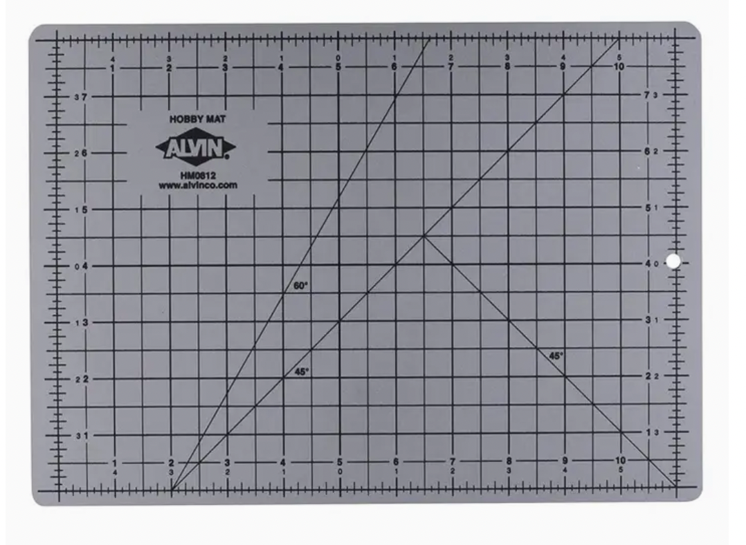 alvin drafting hobby cutting mat 12 x 18" grey
