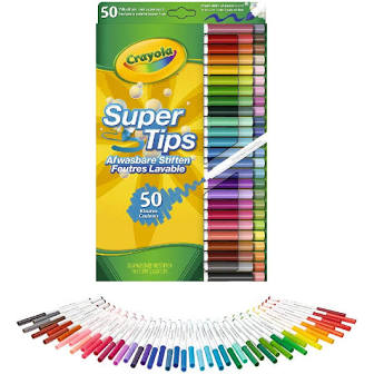 crayola washable fine tip markers 8 color set, classic colors – A Paper Hat