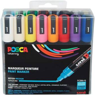 Posca Acrylic Paint Marker Sets 8-Color PC-5M Medium Monotone Set