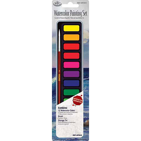 mont marte metallic watercolor paint set, 16 colors + brush – A Paper Hat