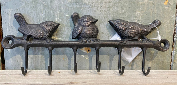 Cast iron bird hook-black