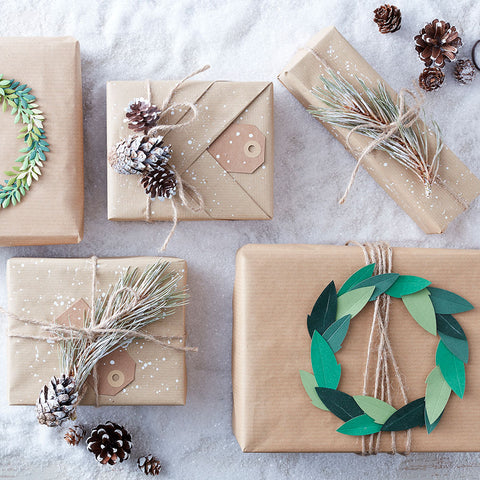 Brown paper gift wrap