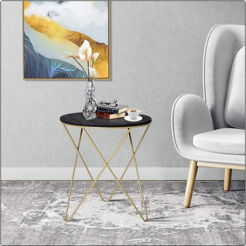 Side Table Black & Gold