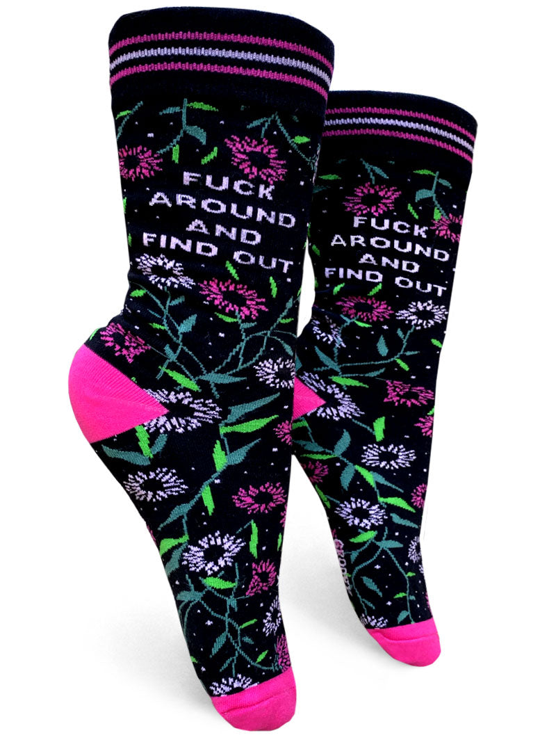 Fuck Around and Find Out Womens Crew Socks - Groovy Things co product image