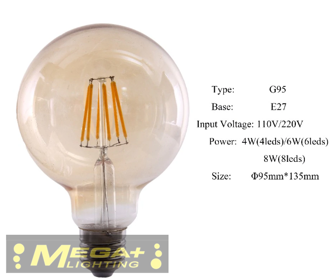 e27 4w led vintage bulb