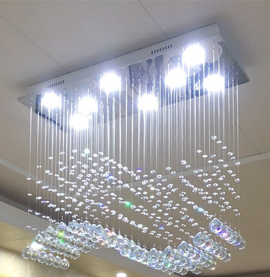 led rectangular chandelier