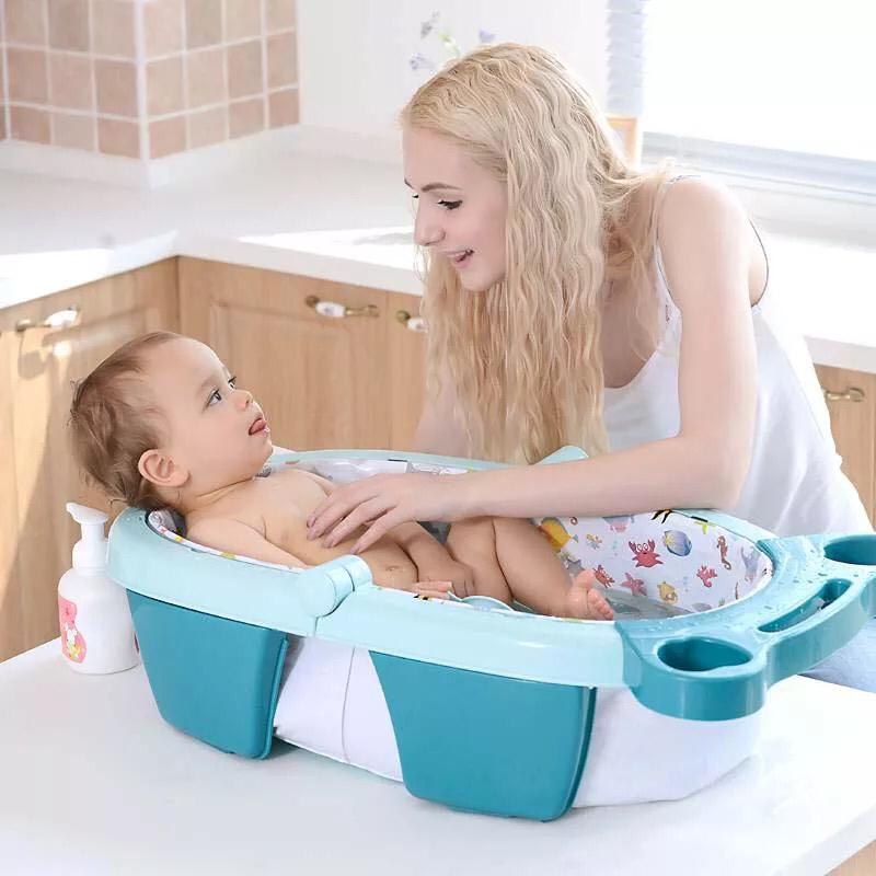 Bassine De Bain Pour Bebe Portable Et Pliable Antiderapant Confortable Merloff