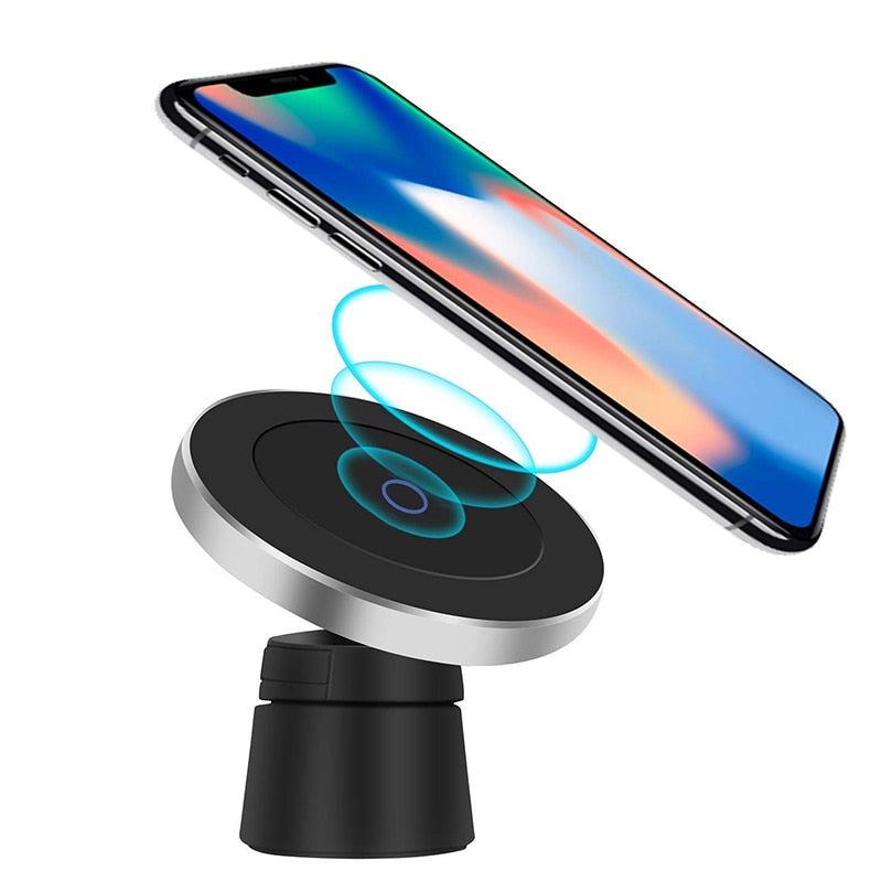 Qi Wireless Car Charger for iPhone Xs/XsMax/Xr/8plus Magnetic Phone Holder  10W Fast Car Wireless Charger for Samsung S9 S8 Note9 | ShopWorld