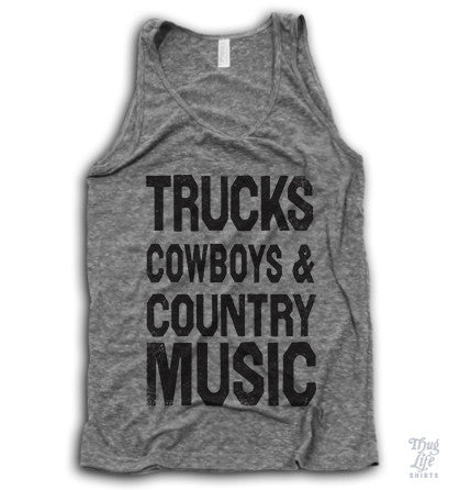 Trucks Cowboys Country Music Tank – Brooklyn Backroom