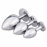 Stainless Steel Anal Butt Plug - Luxury Jewelry Design 3 pcs