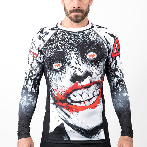 Fusion Fight Gear Batman Breaking The Bat Bane BJJ Rash Guard Compression  Shirt