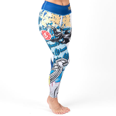 Fusion Fight Gear She-Ra Women's Black BJJ Spats Leggings Compression Pants  (X-Small)