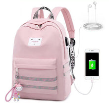Laden Sie das Bild in den Galerie-Viewer, 2020 New USB Backpack For Teenage Girls School Bag
