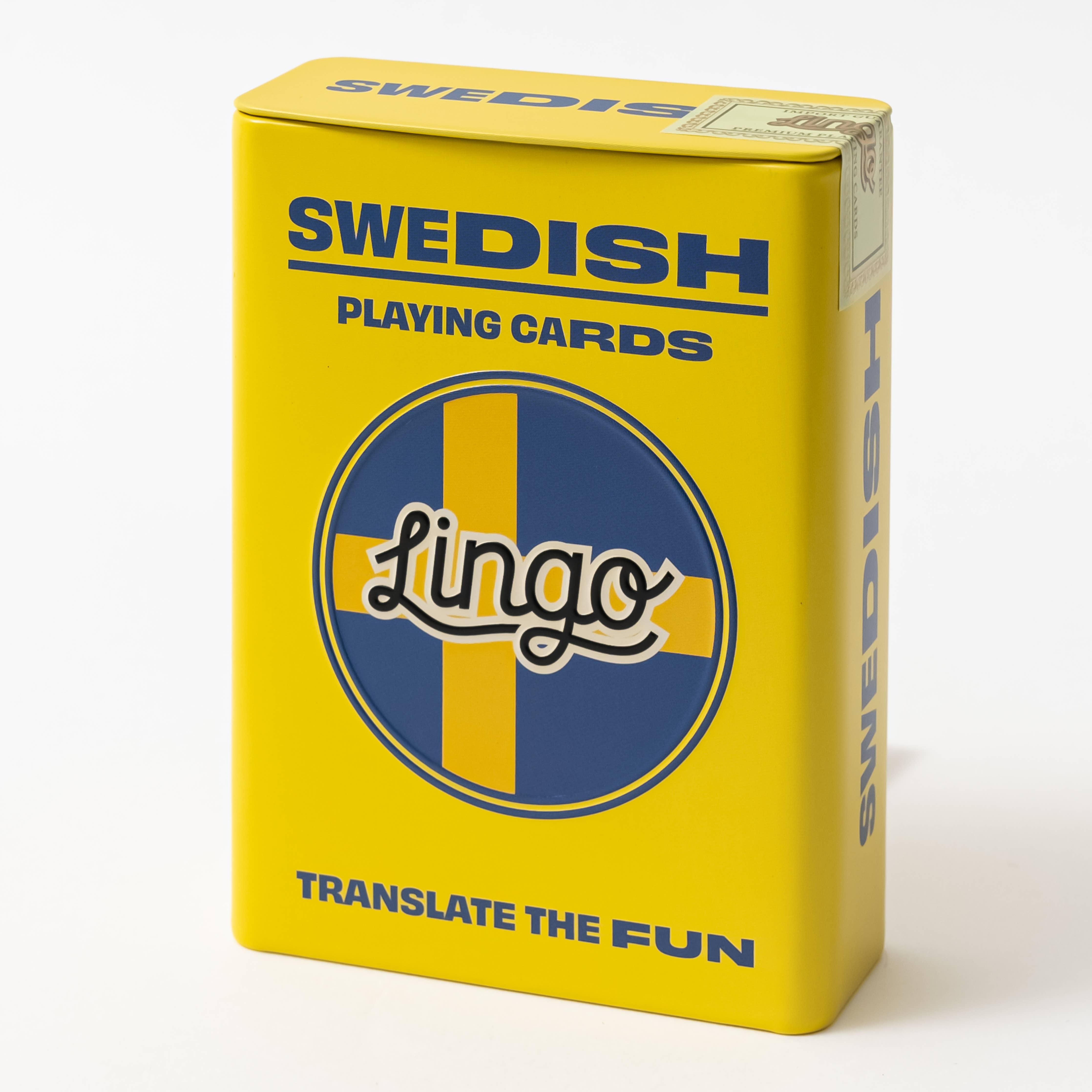 Swedish Travel Playing Cards in Tin Travel Case