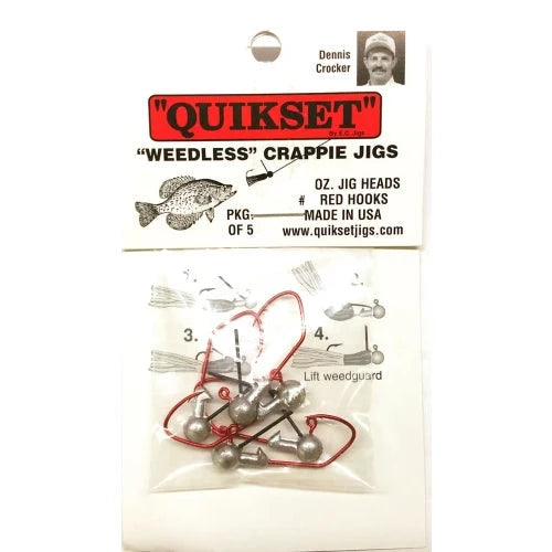 EC Quikset Weedless Crappie Jig 1/32 OZ #4 HOOK – PTG Outdoors