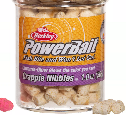 Berkley Powerbait Crappie Nibbles Chroma-Glow Chartruese