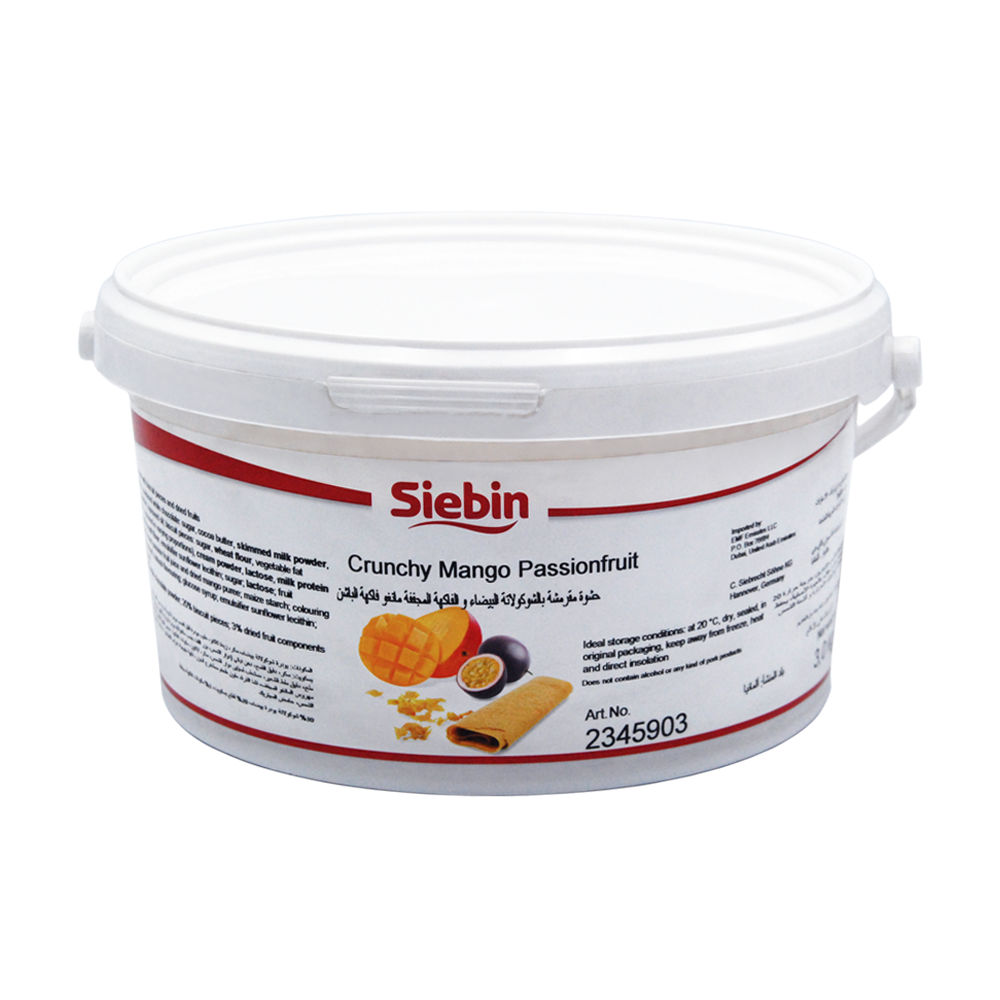 Siebin (Germany) Crunchy Filling MANGO PASSIONFRUIT - 3kg Bucket