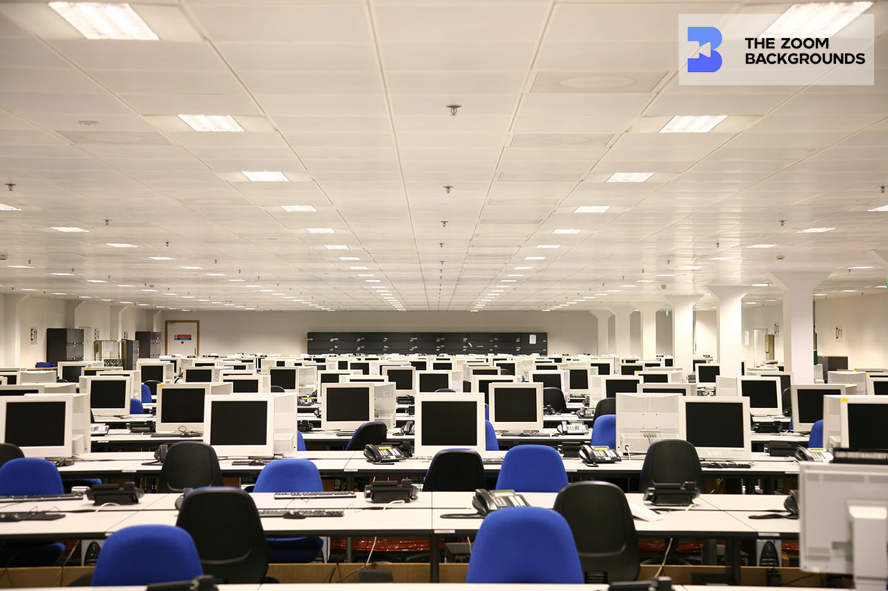Corporate Call Center - Initech Series Zoom Background