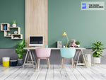 Scandinavian Home Interior With Cool Office Accessories Zoom Backgroun –