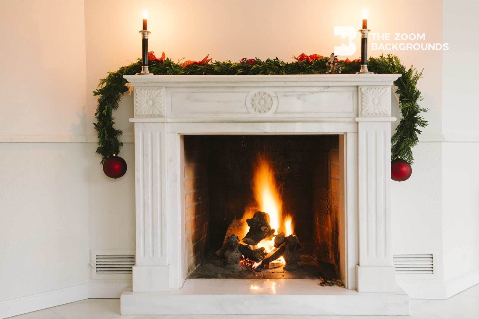 Christmas fireplace – thezoombackgrounds.com