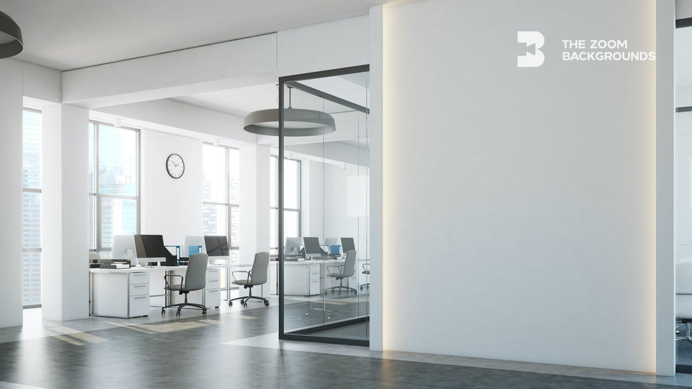 Light Office Room With Separate Work-spaces Zoom Backgrounds –  