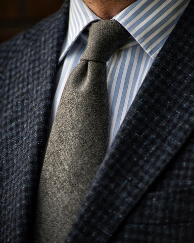 Summit Grey Tie Rampley & Co Bespoke Tie