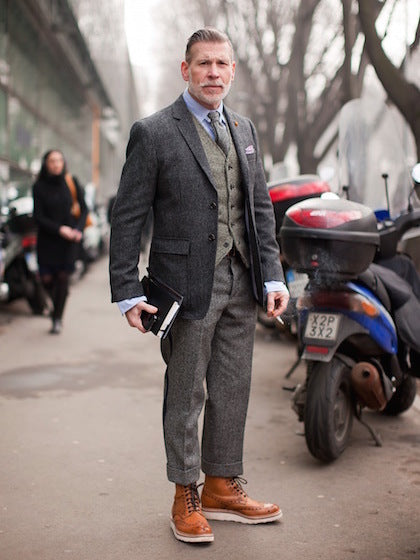 suit with doc martens