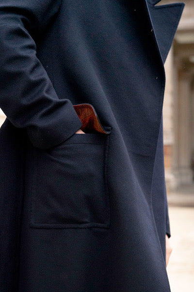 Bespoke silk jacket lining pocket