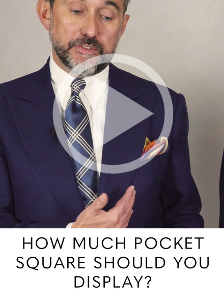 How much pocket square should you show?