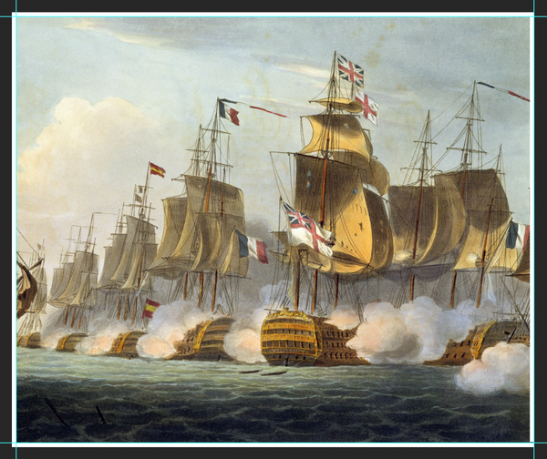 Battle of Trafalgar, October 21st 1805, from 'The Naval Achievements of Great Britain' by James Jenkins