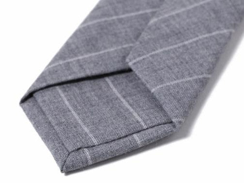 Self tipped grey and white pinstripe