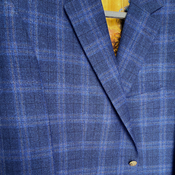 Blue tweed bespoke jacket