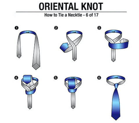 Simple tie knot infographic