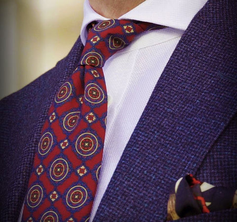 Red Silk Tie with Texture