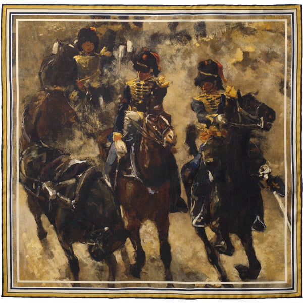 The Yellow Riders Pocket Square