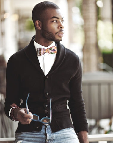 casual bow tie look