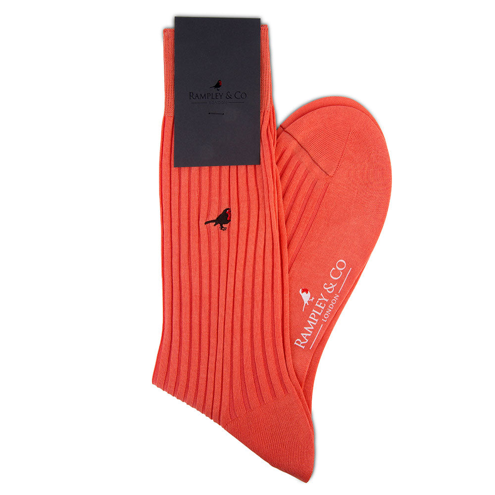 coral dress socks